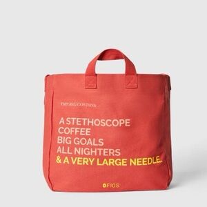 Figs a very large needle, tote bag spice cider